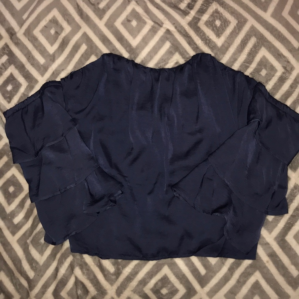 Navy Blue Off the Shoulder Top (NEW)